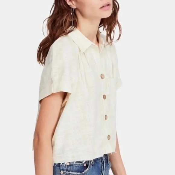 Free People Tops - Free People We the Free Linen Button Down Top